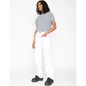 Sandrine Rose x Free People Wide Leg Cotton Linen Cargo Pant in Dust Size 25